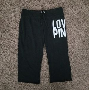Womens Victorias Secret Love Pink capris l large